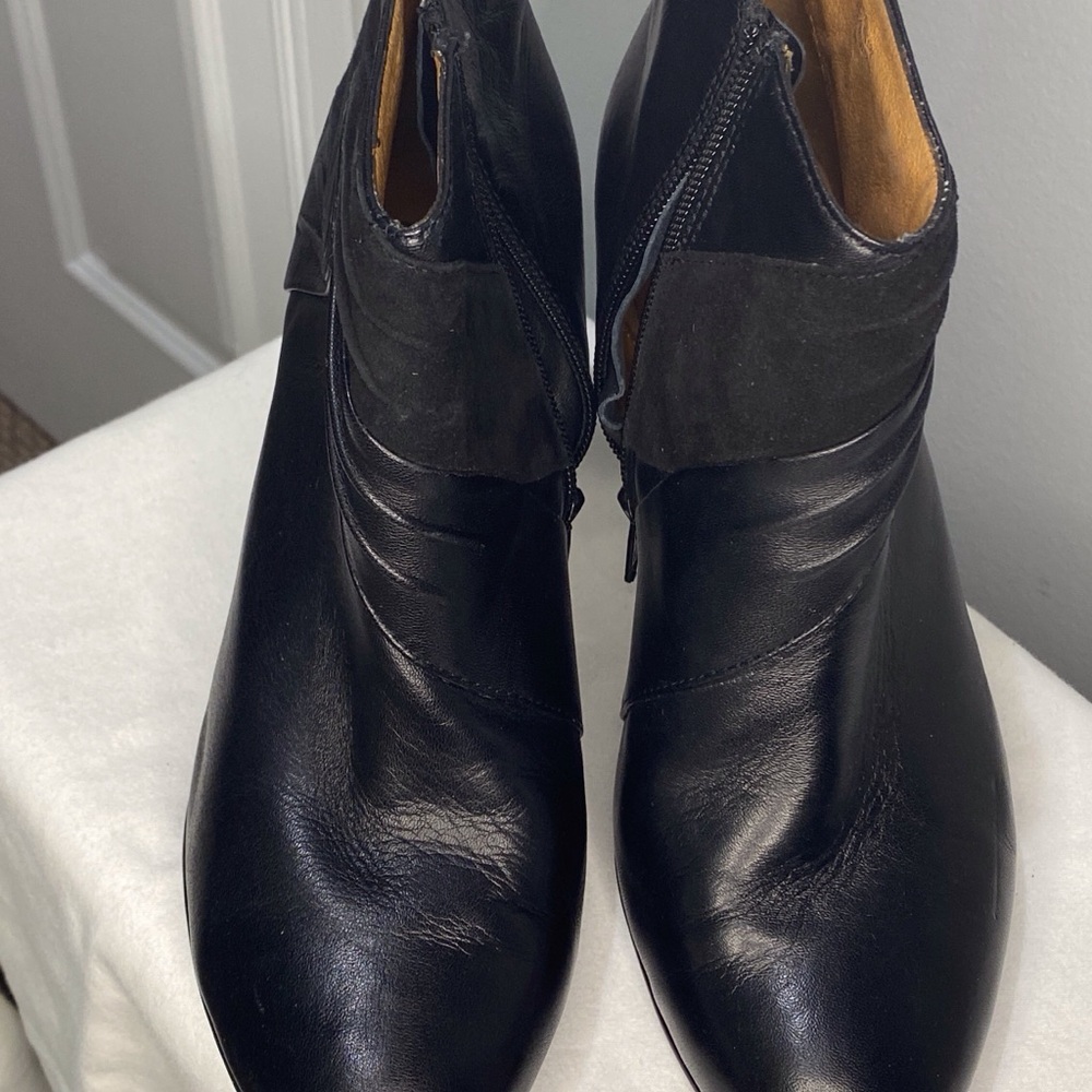 Soft Black Leather Ankle Boots
